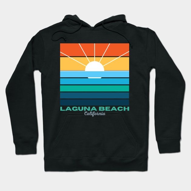 Laguna Beach California - Sunset Hoodie by MtWoodson